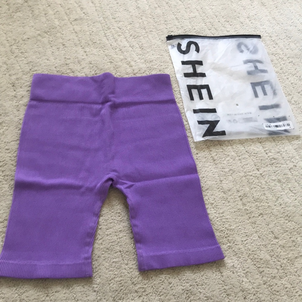 Ribbed biker shorts